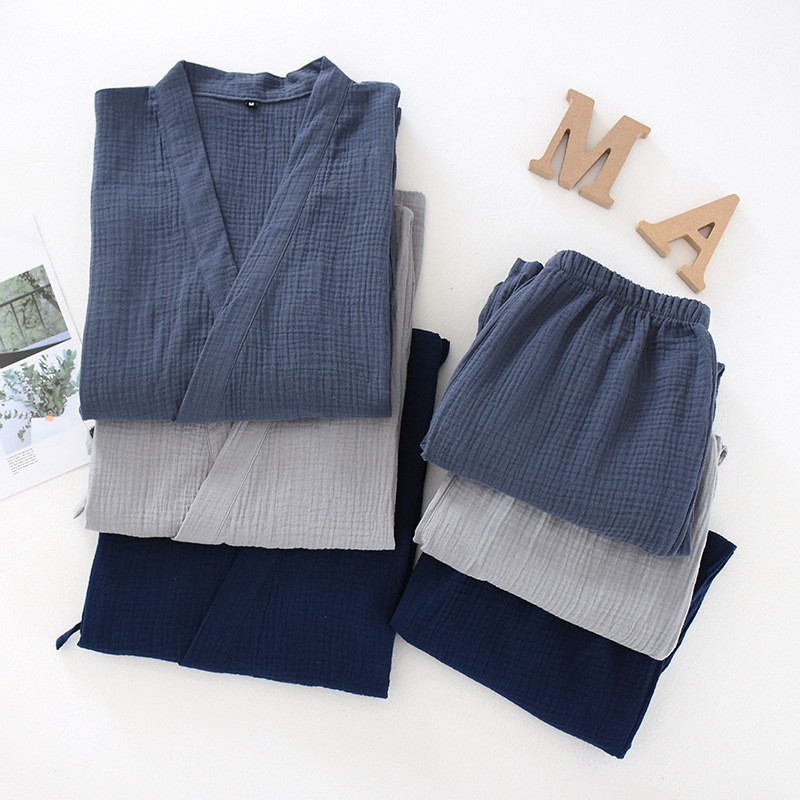 Japanese Kimono Pajama Set for Men & Women – 100%