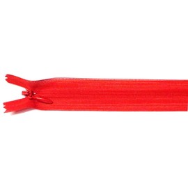 Concealed Zip 20 cm Red