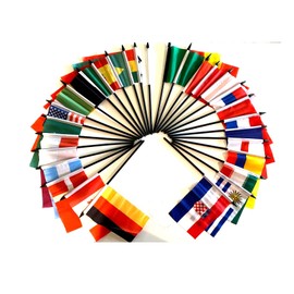 2023 WOMENS WORLD CUP SOCCER FLAGS - SET of 32 Polyester 4"x6" Flags, One Flag for Each Womens Team Competing For the Cup, 4x6 Miniature Desk & Table Flags, Small Mini Stick Flags