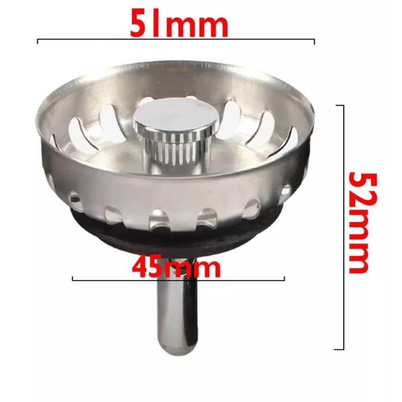 MBSKTOP McAlpine 50mm Mini Kitchen Sink Basket Strainer Plug Stainless