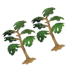 Toyvian 2 Pieces Tree Model Fake Miniature Trees Train Railways Architecture Landscape Simulated Mini Pine Cypress Model for DIY Landscape Craft Project Size M