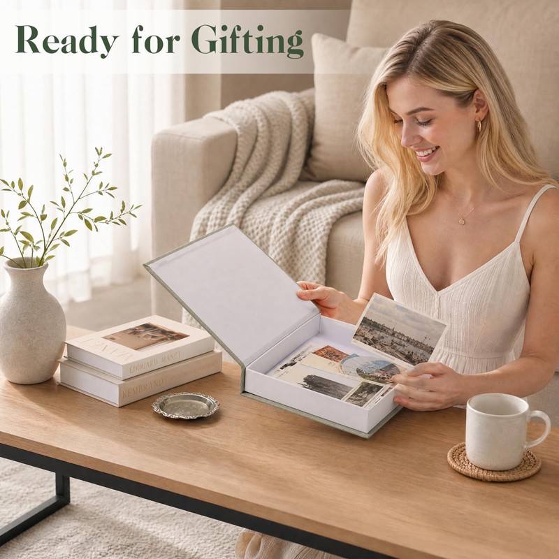 OSYROY Faux Book Box Set of 3 & Bonus Tray,