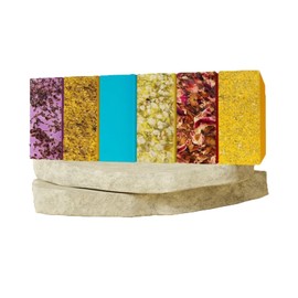 Handmade Soap Bar Made from Natural Flower Ingredients Homemade Soap Gentle Soft Skin Cleanser Moisturizing Women & Mens Face & Body Bar Bath Soap for Shower Clean Flower Scent (Osmanthus 1PCS)