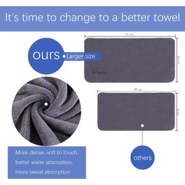 Wuwahold Microfiber Gym Towels Bigger Size Super Soft for Exercise Fitness, Sports