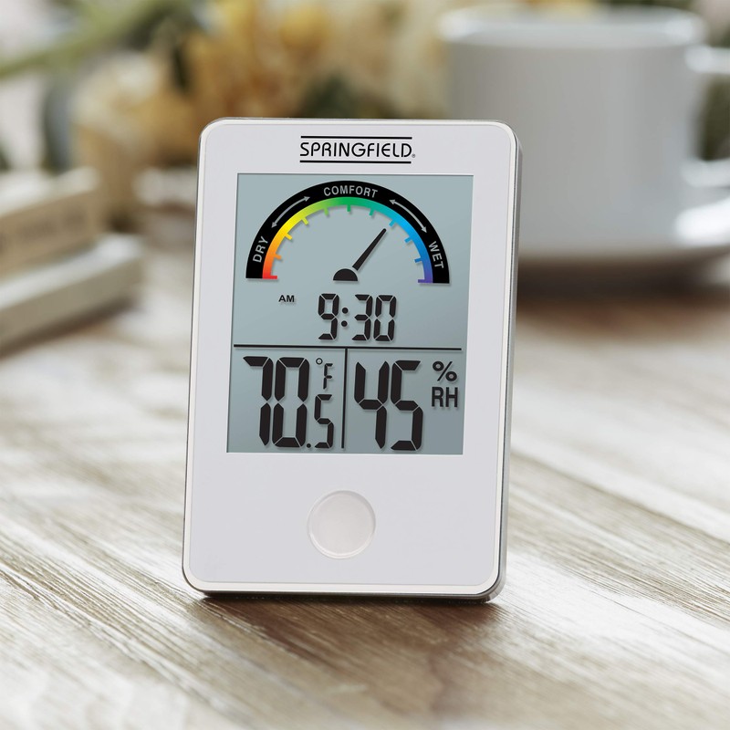 Springfield Wireless Digital Indoor Comfort Level Thermometer, Humidity and Temperature