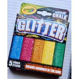Crayola New 2 Pack Crayola Glitter Washable Sidewalk Chalk with the Special Shimmer
