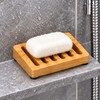 Bamboo Soap Dish for Bathroom & Shower – Self-Draining Design
