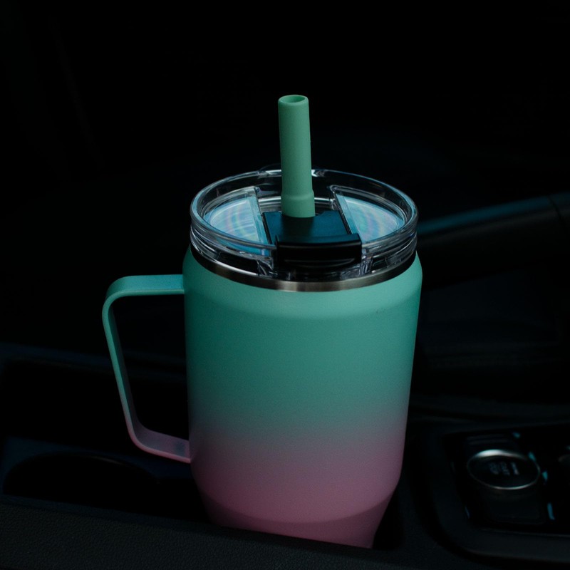 Zenbo 40oz Stainless Steel Tumbler with Handle, Lid & Straw