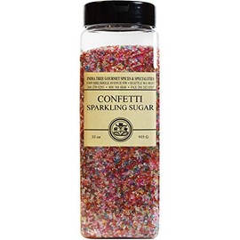 India Tree Rainbow Large Grain Sparkling Sugar, 33 oz | Vibrant Decor for Baking & Cocktail Rims
