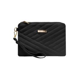 AdiStylinno Women’s Wristlet Wallets, Ladies Leather Large Capacity Phone Purse, Slim Zipper Clutch Handbag with Wrist Strap (Black)