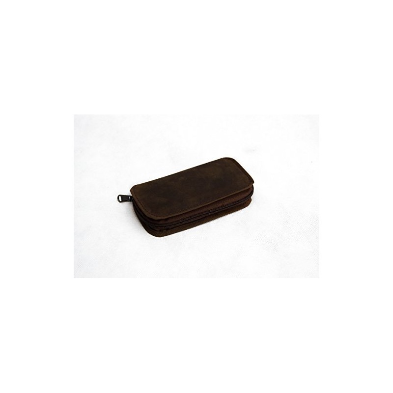 Full Leather Fly Fishing Wallet Lambs Wool Lined