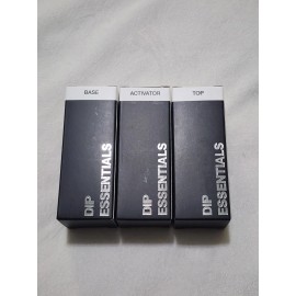 Nailboo Dip Essentials 3 pc set Top Coat, Activator, Base Coat New Kit