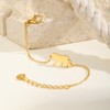 Rockyu Allure Kids Bracelet, Cute Animal Design, Gold, Bear Stainless