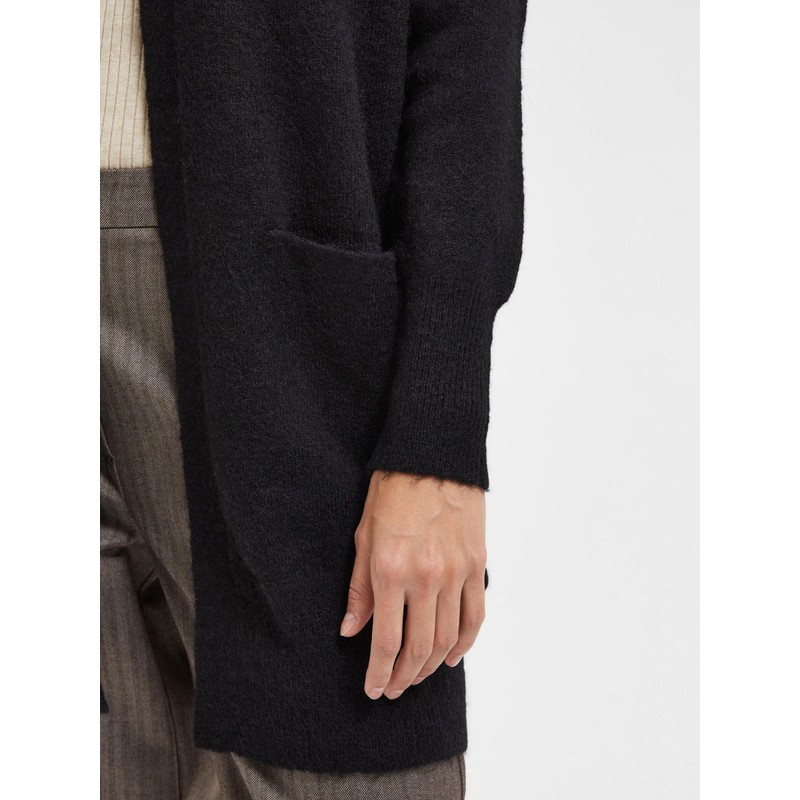 SELECTED FEMME Female Cardigan Long, black