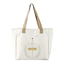 CMNIM Fourth Wing Merch Gift Fourth Wing Book Lover Large Tote Bag The Empyrean Book Series Gift Dragon Rider Gift for Fans (Fourth Wing Large TB)