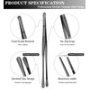 JETKONG 2 Pcs 10-Inch Kitchen Tweezers Tongs with Precision Serrated