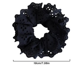 4 PCS Lace Headband Velvet Hair Ring Large Intestine Hair Ring Elastic Scrunchy Hair Bobbles Breakage Prevention Hair Band, Frizz Prevention Big Scrunchy Ponytail Holder With Elastic Hair Bands