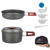 Bulin 3/5/11/13/20-Piece Camping Cookware Set, Aluminium Ultralight Stackable Outdoor Pot/Pan/Kettle