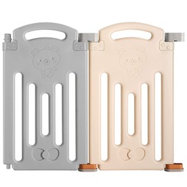 UANLAUO 2 Panels Foldable Baby Playpen Play Yard, Durable Panels for Secure Play Areas