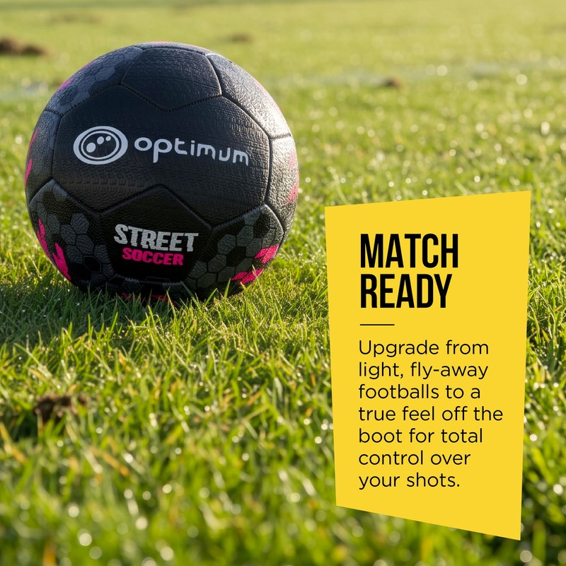 Optimum All-Surface Street Football for Concrete, Cage, Grass & Astroturf
