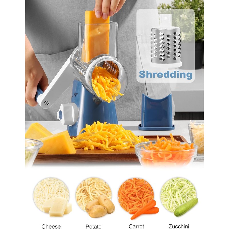 Cheese Grater Rotary, Rotary Grater for Kitchen, Kitchen Grater Vegetable