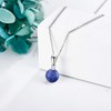 YFN Lapis Lazuli/Aventurine Necklace, Women's, 925 Silver, Hypoallergenic, Aventurine Pendant,