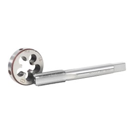 GOODRIG Tap Dice Set for M0.5 x 0.04 inch (14 x 1.0 mm) Right Thread, HSS Tap, Round Dice with Adjustable Diameter, Through Hole Processing, For Air Gun Parts Correction, 2 Pieces