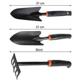 OIZENT Garden Tool Set, 4Pcs Gardening Hand Tools Kit, Stainless Steel Garden Trowels & Rake Tools Set with Glove for Garden Work, Potting, Flowerbeds, Vegetable Plots, Gardening Kits for Women & Men