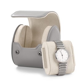 Papten B01601 Watch, Case, PU Leather, For 1 Bottle, Mini, Portable, Luxury, Stylish, Suitable for Travel, Business Trips, Gifts, Etc