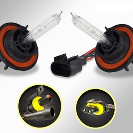 Innovited HID Xenon H13 9008 8000K (Low Beam Only) Replacement Bulbs (1 Pair) Light Blue