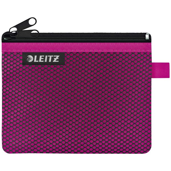 Leitz WOW 40110023 Pencil Case with 2 Compartments, Smooth Zip,