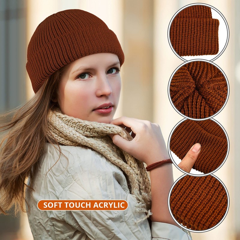 SATINIOR Trawler Beanie Watch Hat Roll-up Edge Skullcap Fisherman Beanie