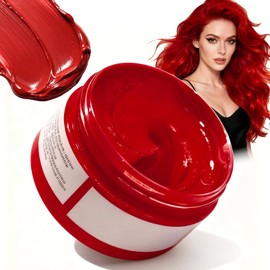 Red Hair Dye Disposable - Temporary Formula, Vibrant Short-Lasting Color, Easy Application, Ammonia-Free, Safe for Home Use & Temporary Hair Transformation (Red)