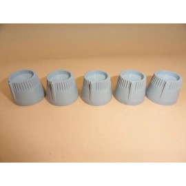 Vintage Plastic Tube Radio Knob 1960-70's Color GRAY (LOT OF 5)