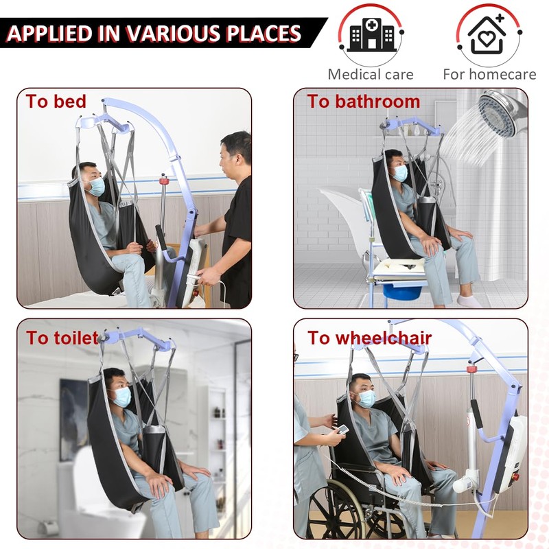 EZ Assistive Patient Lift Divided Leg Sling with Lower Back,