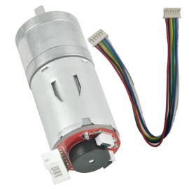 XiaoR GEEK 2Pcs Gear Motor with Encoder DC 12V 100RPM Gear Ratio 1:45 D Shaft Metal Encoder Gear Motor Silver for Smart car/Robot RC Model DIY Engine