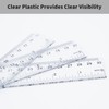 Viaky Transparent Plastic Ruler Set, 3 Pieces 15cm+20cm+30cm Measuring &