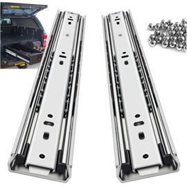 VAGUDE Heavy Duty Drawer Slides Full Extension Side Mount 14 16 18 20 22 24 26 28 30 32 34 36 40 Inch 150 Lbs Metal Dresser Cabine Rails Tracks Glides Runner 1 Pair (Without Lock, 20 Inch)