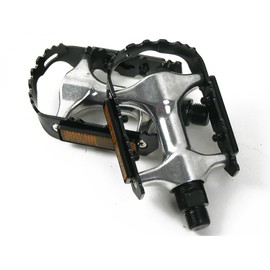 Trekking Pedals with Reflector in Accordance with German Road Traffic Licensing Regulations Aluminium Non-Slip Bicycle Pedal Pair 9/16 Inch Thread for Mountain Bike/E-Bike/Trekking Bike Pedal