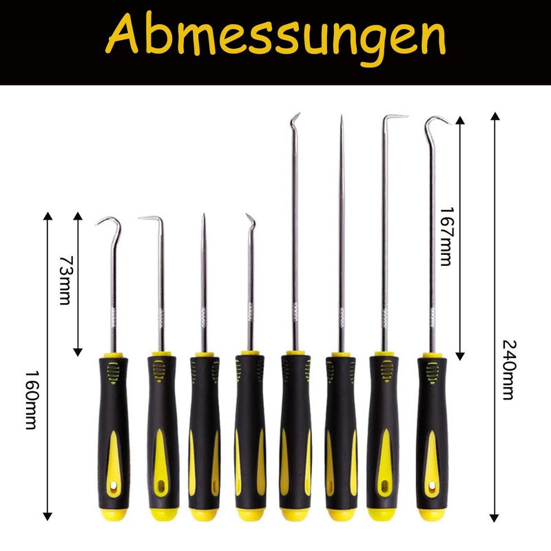 Amazleer 8Pcs Precision Pick and Hook Set, Pick Set, Tool