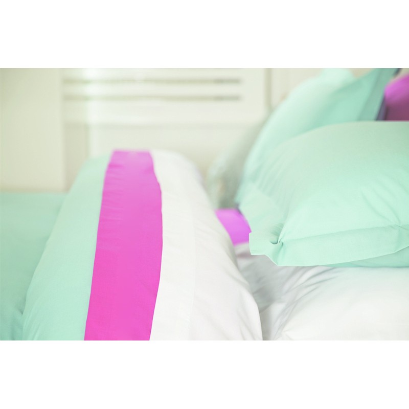 Belledorm Pink Fitted Sheet, 100% Cotton, 200 Thread Count Percale