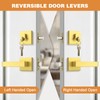Probrico Satin Gold Exterior Door Locksets Square, Heavy Duty Front