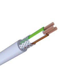 WITTKOWARE LiYCY 3 x 0.50 mm² Electronic Control Cable with Braid Shielding, Copper, Grey Sheath, Cable Length 10 m