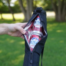 Fore Show Beer Sleeve for Golf Bag – 7-Can Insulated Cooler Sleeve – Discreet Golf Bag Beer Cooler – Fits Most Golf Bags - Golf Bag Cooler - Can Caddy:_Black