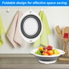 2 Pcs Collapsible Colander Sieve, Foldable Colander Strainers and Colanders