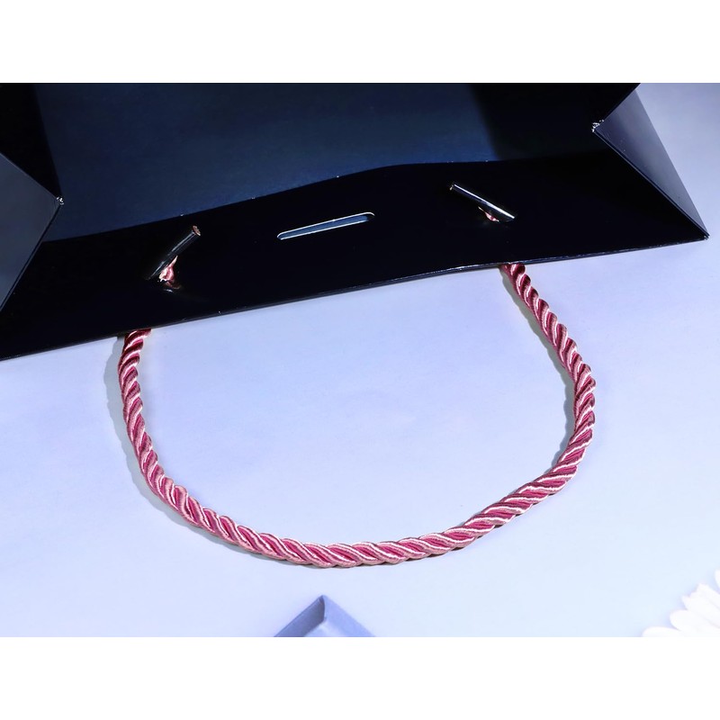 ONLYKXY 60pcs Solid Braided Twisted Handle Rope with Plastic Ends