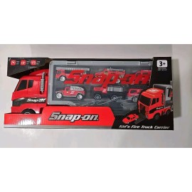 Snap On Tools Kids Fire Truck Carrier Toy Double Sided & Handle & Ramp NEW!!!!!!