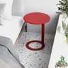Modern C-Shaped Round Side Table for Living Room, Bedroom, and
