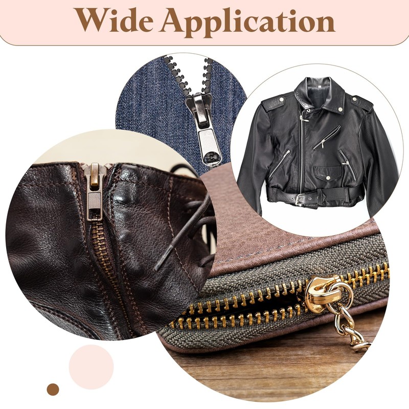 sourcing map 10 Pcs Zipper Sliders, #3 Zipper Pull Replacement