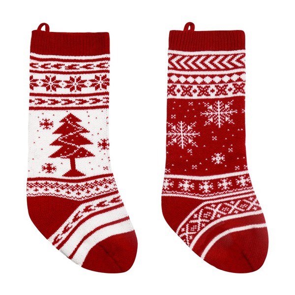 Valicaer Christmas Stocking Gift Bag, 2 Pieces Christmas Decoration Stockings